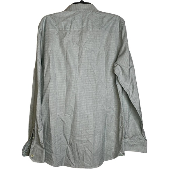 Robert Graham Shirt Green Gray‎ Geometric 43/17 - Picture 5 of 5